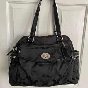 Coach | Diaper bag with stunning turquoise satin lining